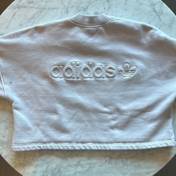 Adidas mauve light pink cropped sweatshirt size small - Picture 4 of 7